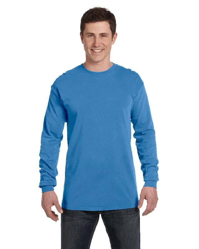 Comfort Colors Garment-Dyed Long Sleeve T-Shirt | Royal Caribe