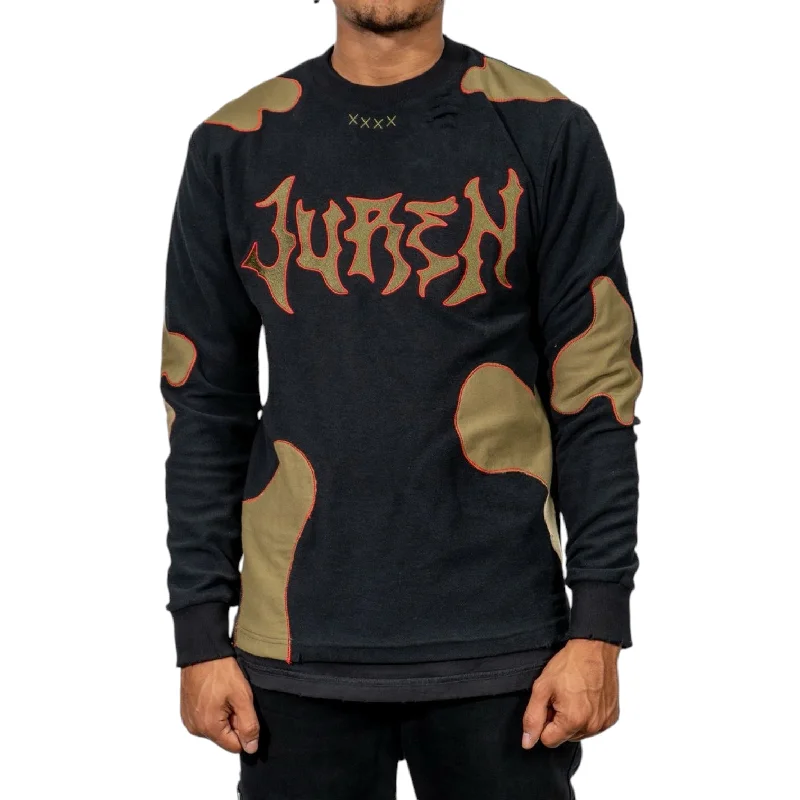 JUREN: Freddy Patchwork Crewneck Sweater