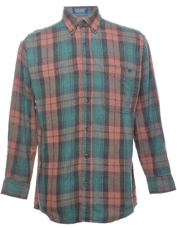 Long Sleeved Checked Shirt - S