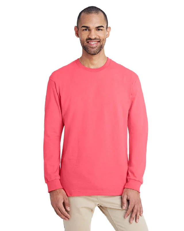 Gildan Hammer Long Sleeve T-Shirt | Coral Silk