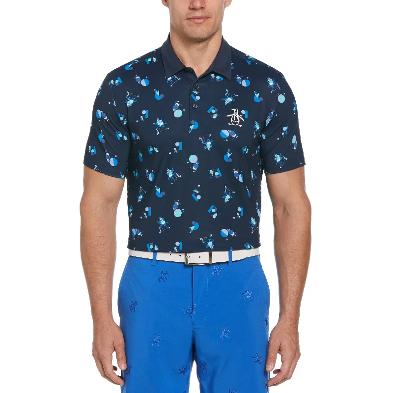 Memphis Pete Print Golf Polo