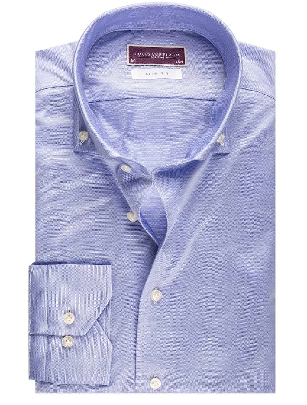 Raphael Blue Button Down Slim Fit Shirt Blue