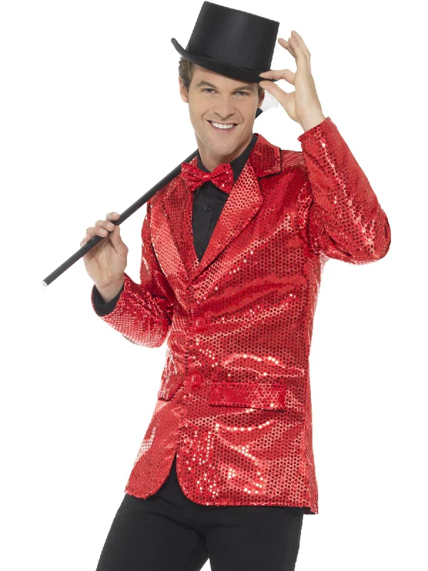 Sequin Jacket, Mens, Red