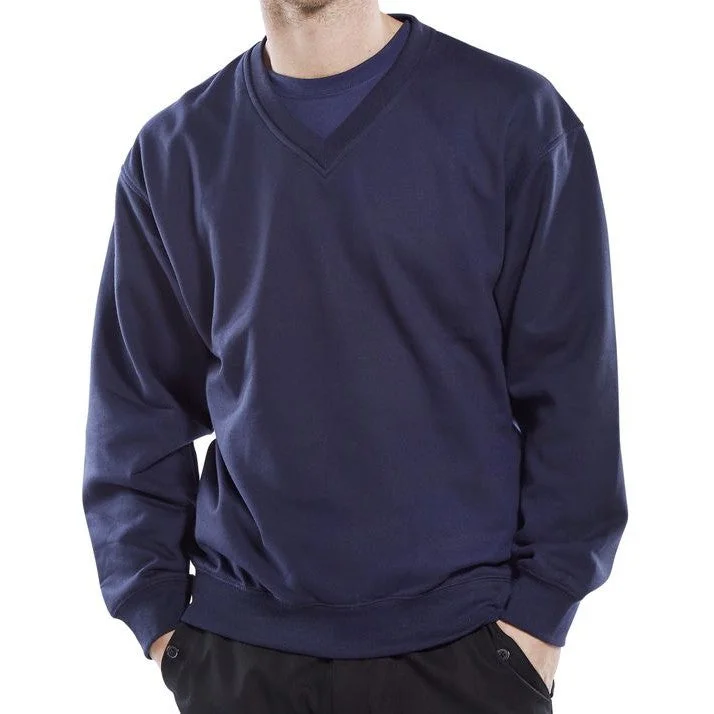 Beeswift Click V-neck Sweatshirt Navy Blue