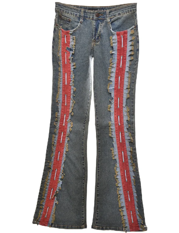 Low Rise Flared Y2K Jeans - W25