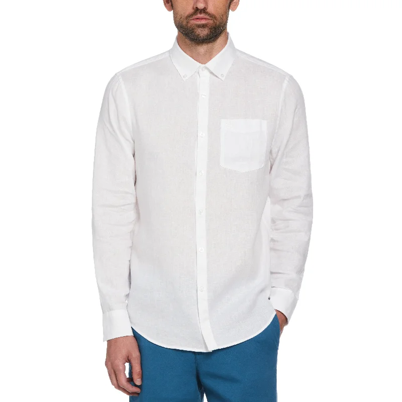 Washed Linen Shirt - Bright White