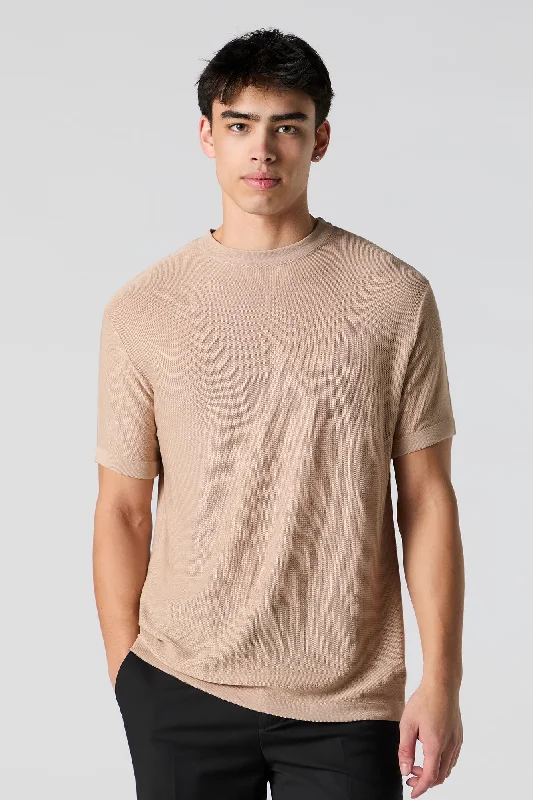 Solid Knit T-Shirt