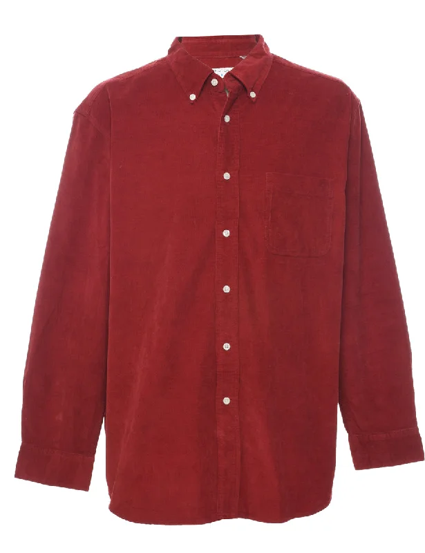 Maroon Corduroy Shirt - XL