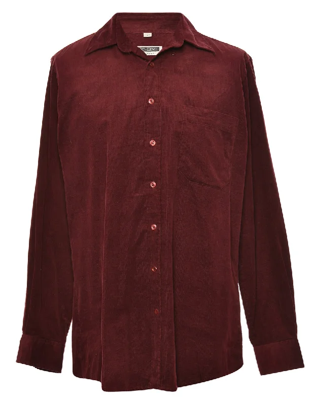 Maroon Corduroy Shirt - S