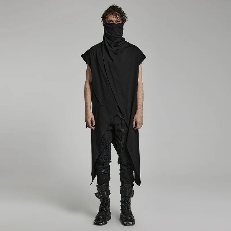 Men's Punk Irregular Ripped Casual Vest