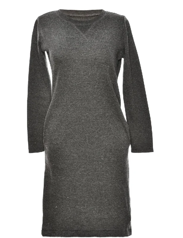 Long Sleeved Grey Dress - L