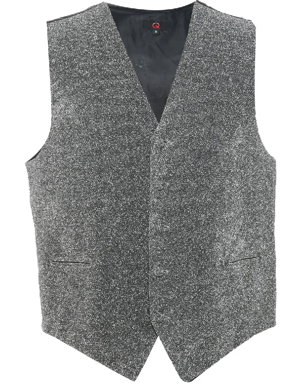 Lurex Thread Pattern Waistcoat - L