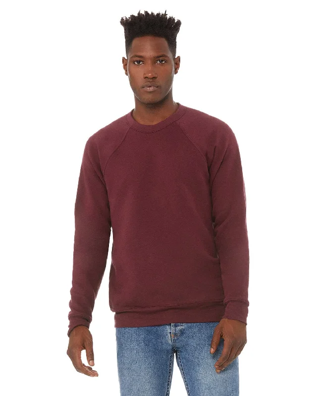 Bella+Canvas Triblend Unisex Crewneck Sweatshirt | Maroon