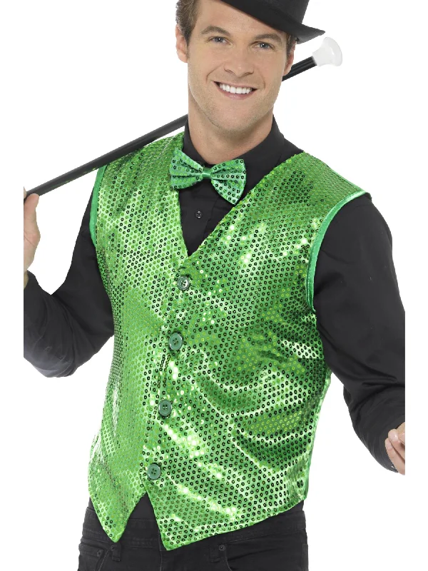 Sequin Waistcoat, Green