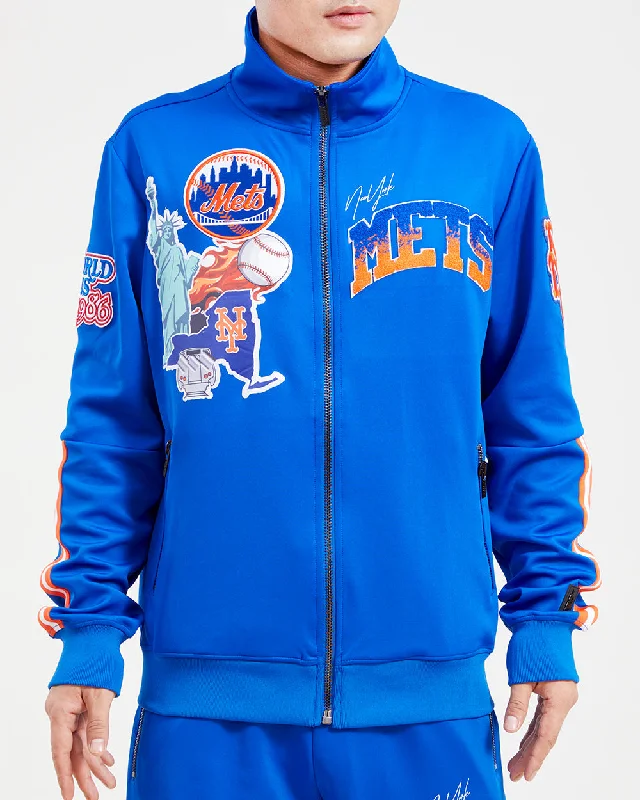 MLB NEW YORK METS HOMETOWN MEN'S TRACK JACKET (ROYAL BLUE)