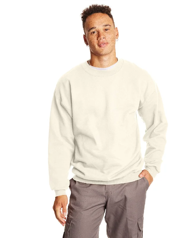 Hanes Ultimate Cotton Crewneck Sweatshirt | Natural