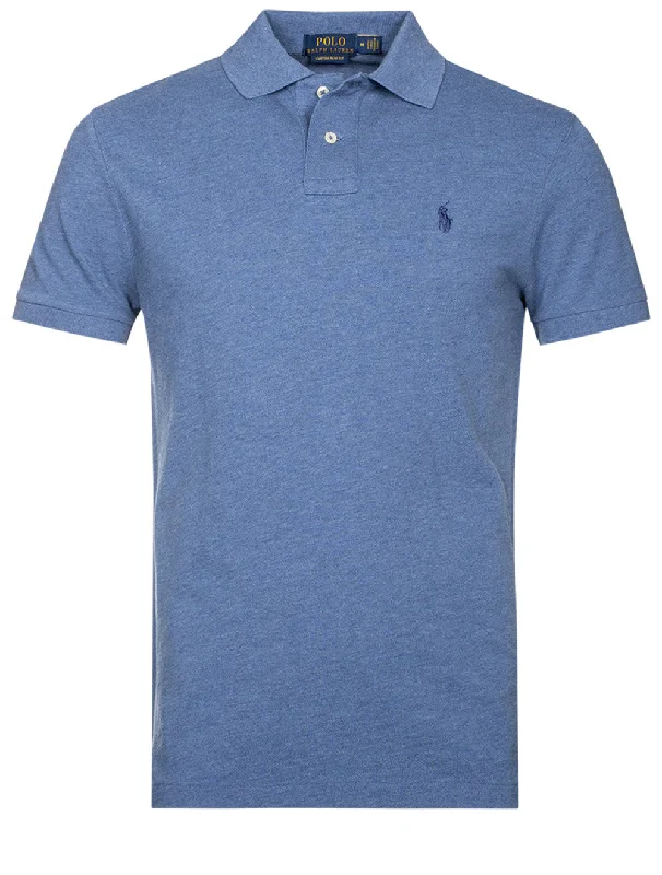 Mesh-Poloshirt Blau