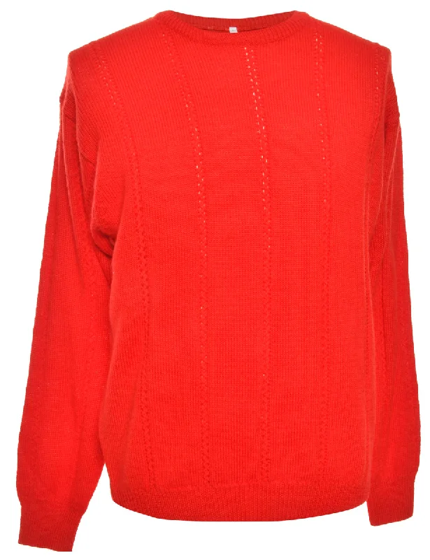 Long Sleeved Red Jumper - M