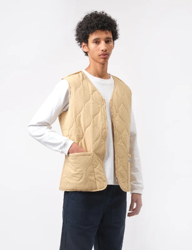 Bhode Quilted Zip Gilet - Parchment