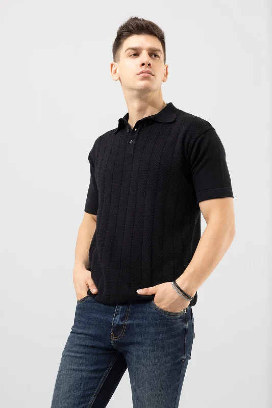 Canyon Black Polo T-Shirt