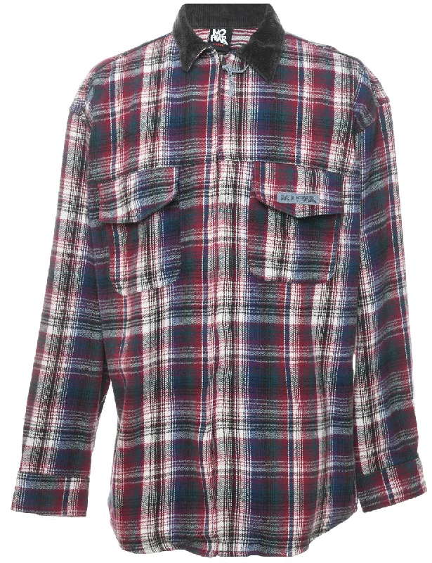 Long Sleeved Multi-Colour Checked Shirt - L