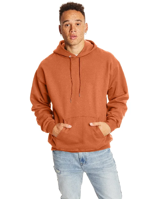 Hanes Ultimate Cotton Pullover Hoodie Sweatshirt | Pumpkin