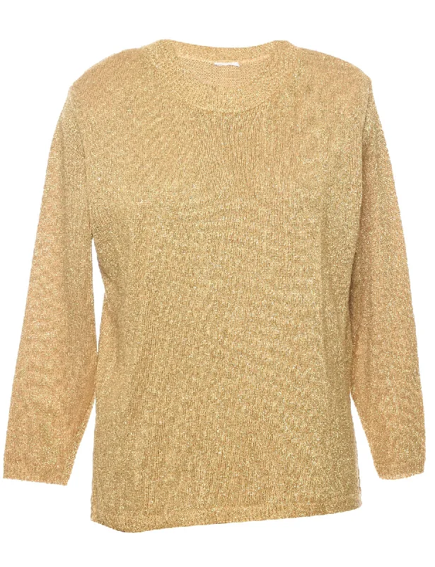 Lurex Thread Pattern Jumper - L