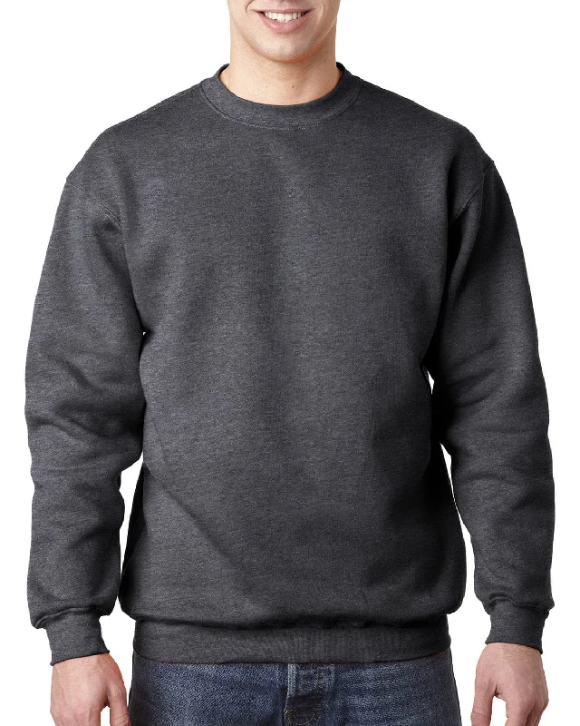 Bayside USA Made Crewneck Fleece | Charcoal Hthr