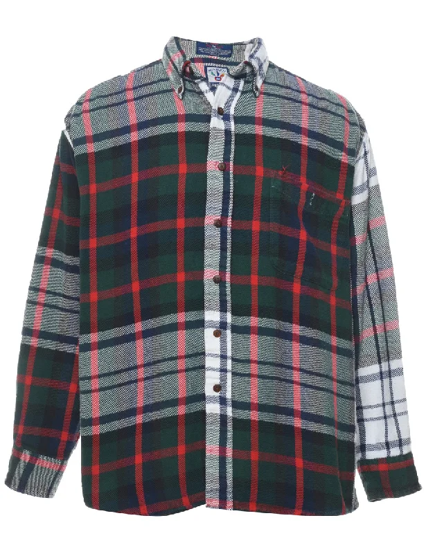 Long Sleeved Multi-Colour Checked Shirt - M