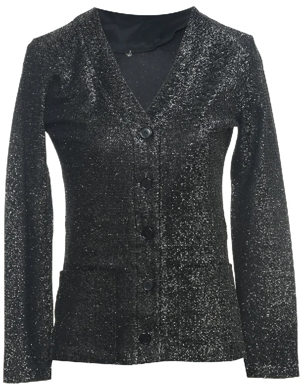 Lurex Thread Pattern Evening Jacket - S