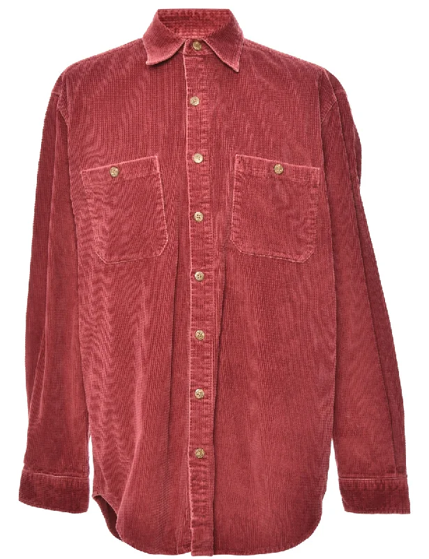 Maroon Corduroy Shirt - L