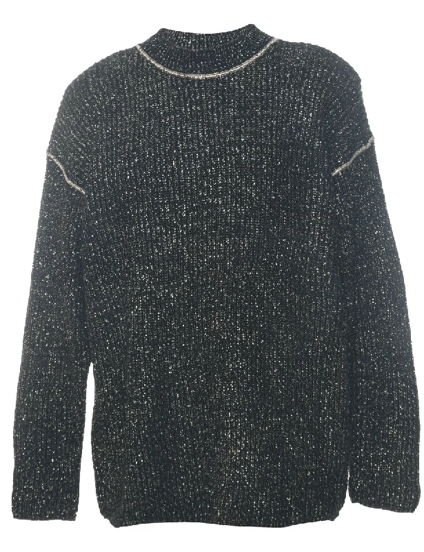 Lurex Thread Pattern Jumper - M