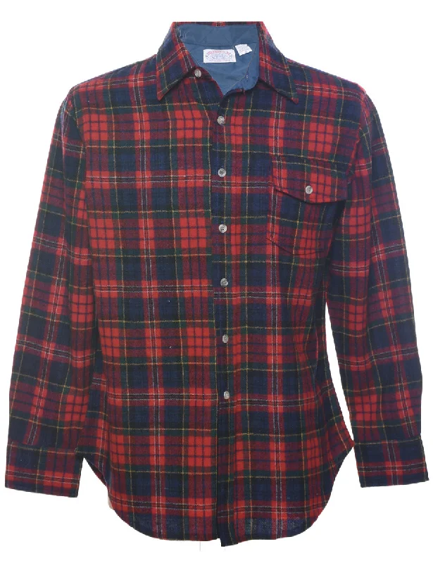 Long Sleeved Checked Shirt - M