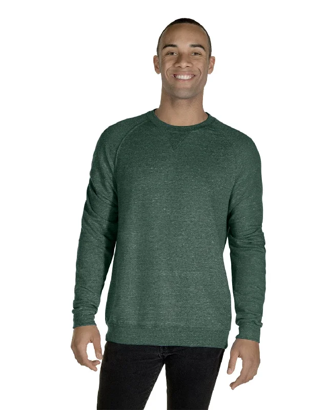 Jerzees Snow Heather French Terry Crewneck Sweatshirt | Frst Grn Snw Hth