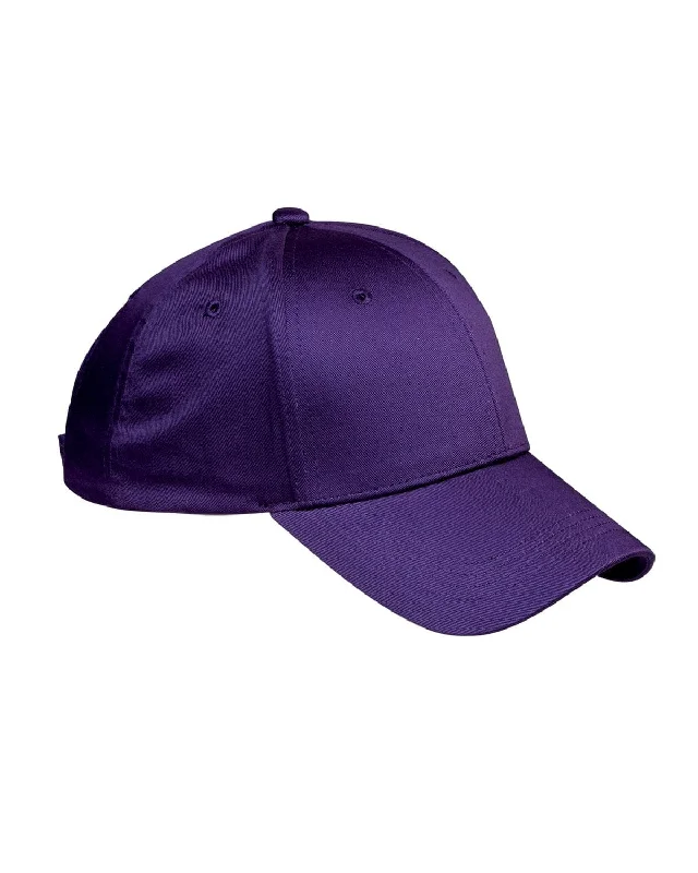 Big Accessories 6-Panel Structured Twill Cap | Purple