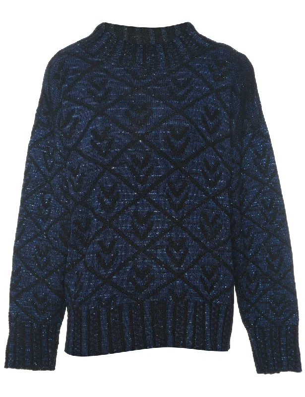 Lurex Thread Pattern Jumper - L