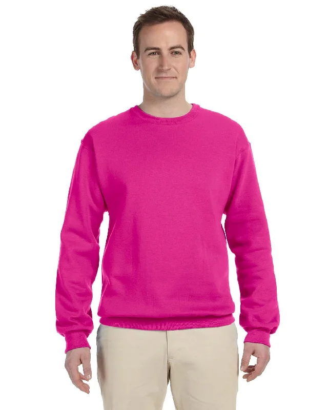 Jerzees 50/50 Crewneck Sweatshirt | Cyber Pink