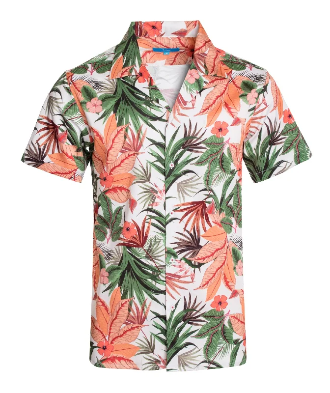 Tropical Print Cotton Stretch Shirt Floral Botanica