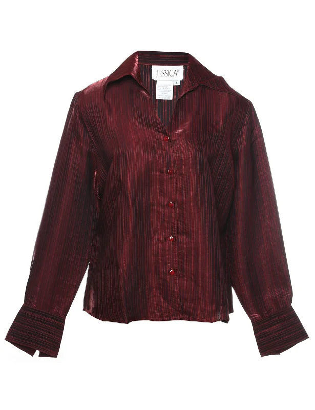 Long Sleeved Vintage Evening Shirt - L