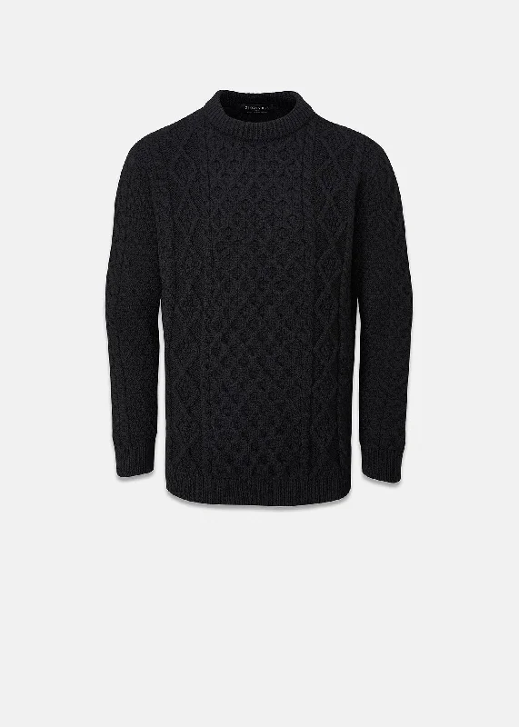 Aran Jumper Black