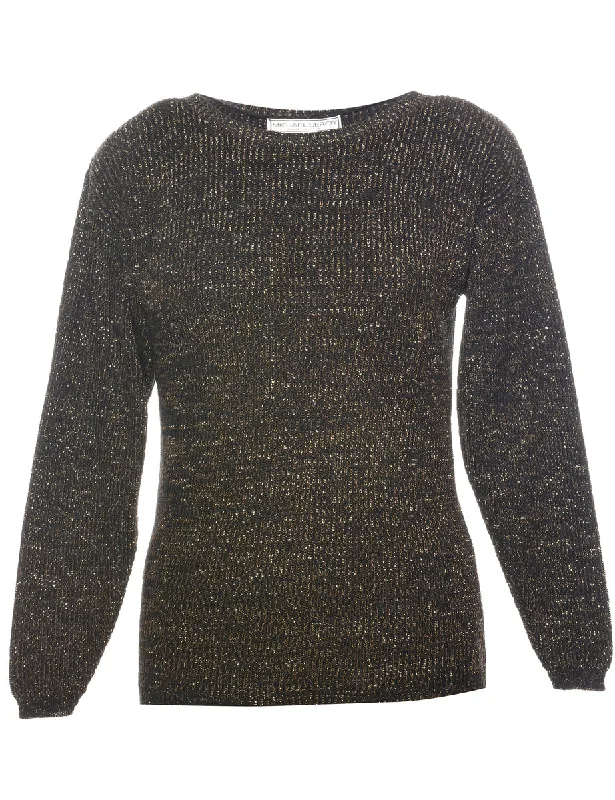 Lurex Thread Pattern Jumper - M