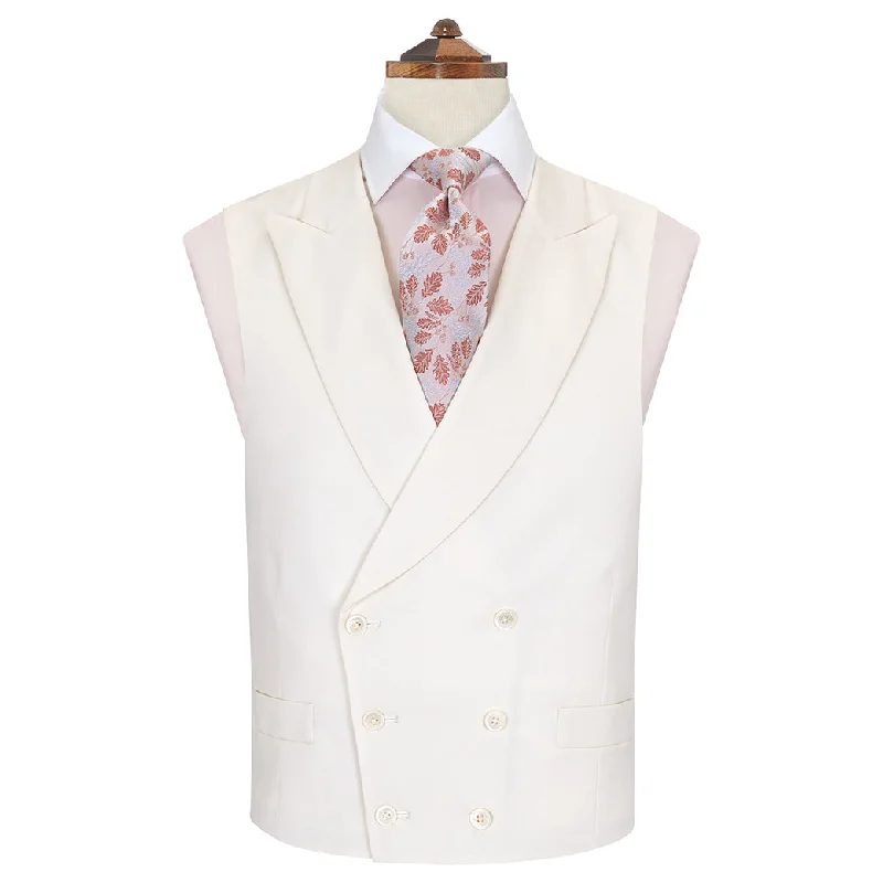 Hayward Ivory Royal Gabardine Wool Waistcoat