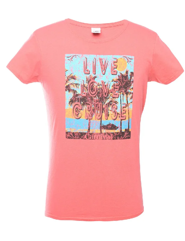 2000s Live Love Cruise Printed T-shirt - M