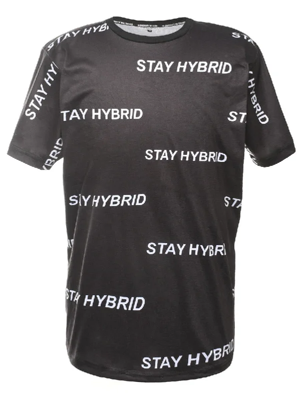 Stay Hybrid Printed T-shirt - M