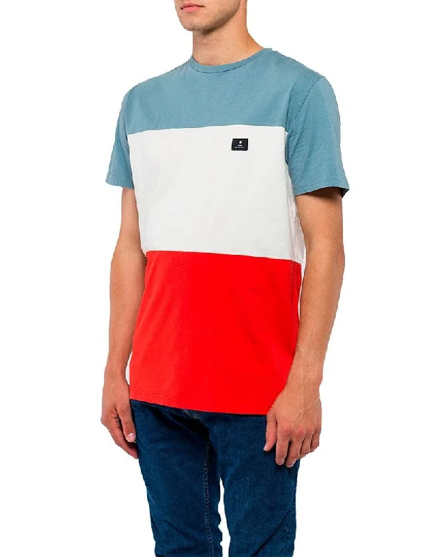 BASIC T-SHIRT IN RED AND LIGHT BLUE