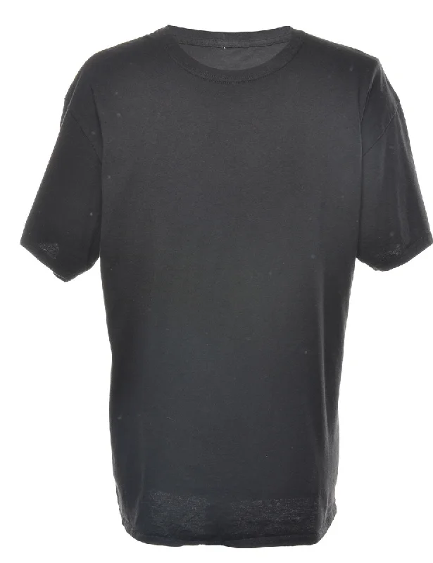 Black Printed T-shirt - XL