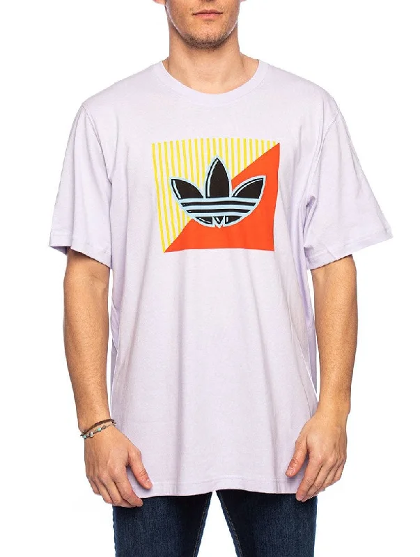 DIAGONAL LOGO T-SHIRT IN PURPLE