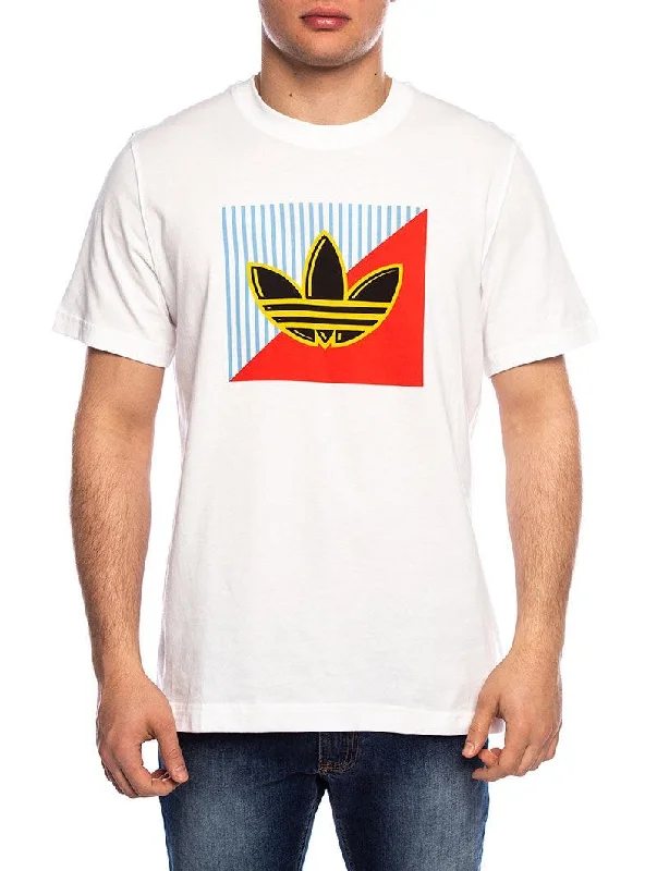 DIAGONAL LOGO T-SHIRT IN WHITE