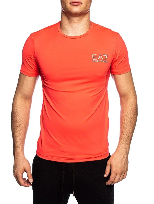 EA7 BASIC T-SHIRT IN RED LOBSTER