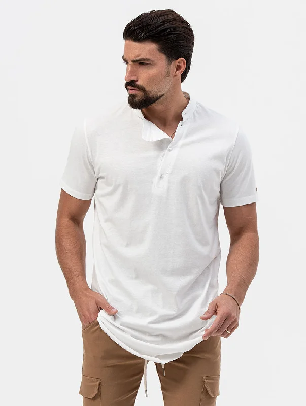 EDWARD HENLEY T-SHIRT IN WHITE